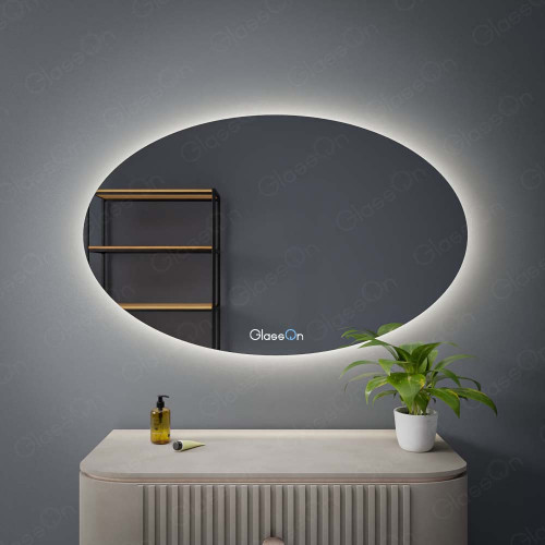 Овальное зеркало ZО1-LED с подсветкой по индивидуальному проекту на заказ