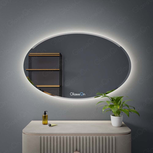 Овальное зеркало ZО1-LED с подсветкой по индивидуальному проекту на заказ